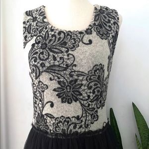 Anthro Weston wear sable flocked dress